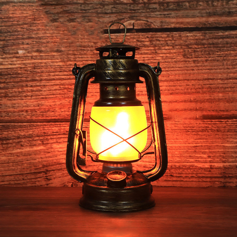 Traditionelle Vintage Rundpferde Lampe Eisen Acryl LED Tischlampe für das Wohnzimmer