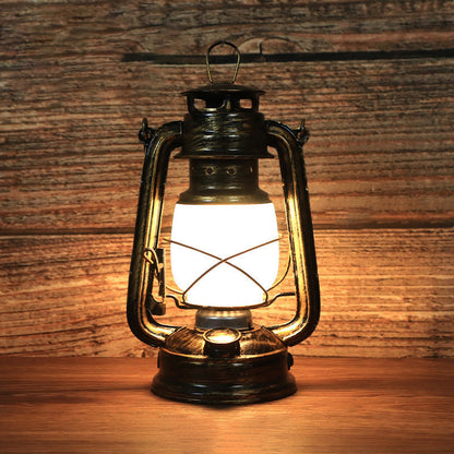 Traditionelle Vintage Rundpferde Lampe Eisen Acryl LED Tischlampe für das Wohnzimmer