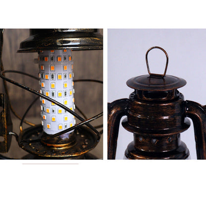 Traditionelle Vintage Rundpferde Lampe Eisen Acryl LED Tischlampe für das Wohnzimmer