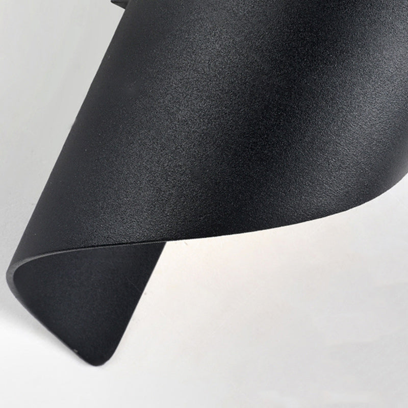 Moderne minimalistische wasserdichte spiralförmige Aluminium-Acryl-LED-Wandlampe für das Schlafzimmer