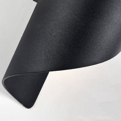 Moderne minimalistische wasserdichte spiralförmige Aluminium-Acryl-LED-Wandlampe für das Schlafzimmer