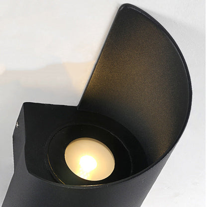 Moderne minimalistische wasserdichte spiralförmige Aluminium-Acryl-LED-Wandlampe für das Schlafzimmer
