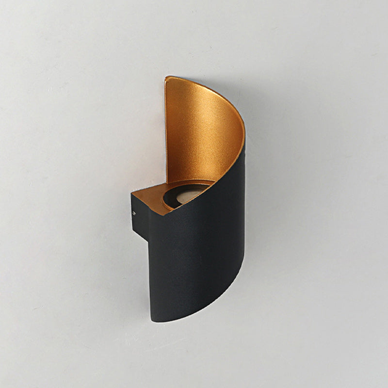 Moderne minimalistische wasserdichte spiralförmige Aluminium-Acryl-LED-Wandlampe für das Schlafzimmer