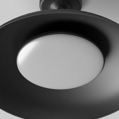 Traditionelle Vintage wasserdichte Außenbordzylinder-Diskbasis-Eisen-1-Licht-Halboffene Deckenleuchte für die Außenterrasse