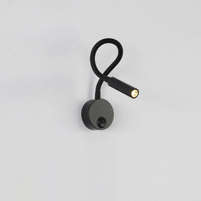 Moderne minimalistische Eisen runde flexible Biege-Rohr LED Leselampe Wandlampe für Schlafzimmer