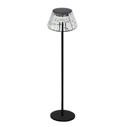 Zeitgenössische industrielle wasserdichte Solar-USB-Eisen-Glas-Außen-LED-Stehlampe für den Garten