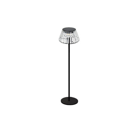 Zeitgenössische industrielle wasserdichte Solar-USB-Eisen-Glas-Außen-LED-Stehlampe für den Garten