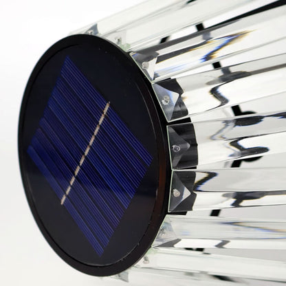 Zeitgenössische industrielle wasserdichte Solar-USB-Eisen-Glas-Außen-LED-Stehlampe für den Garten