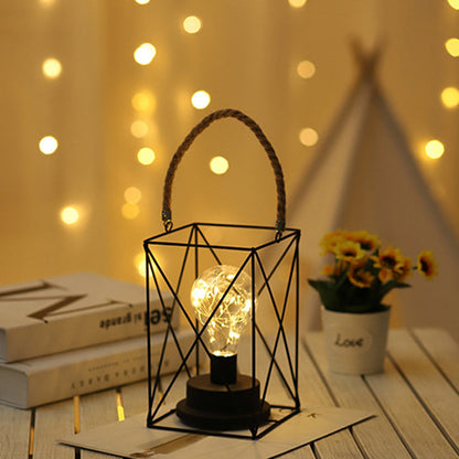Moderne Minimalistische Vertikal Gestreifte Quadrat Runde Eisen LED Tischlampe Für Das Wohnzimmer