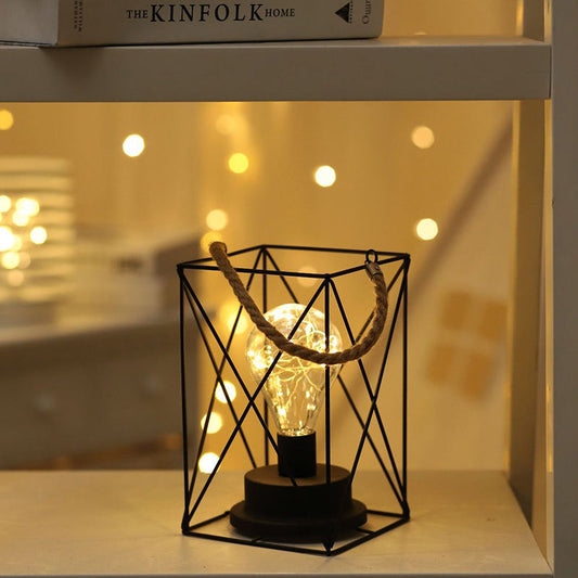 Moderne Minimalistische Vertikal Gestreifte Quadrat Runde Eisen LED Tischlampe Für Das Wohnzimmer