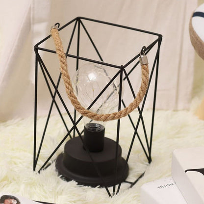 Moderne Minimalistische Vertikal Gestreifte Quadrat Runde Eisen LED Tischlampe Für Das Wohnzimmer