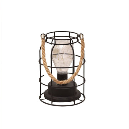 Moderne Minimalistische Vertikal Gestreifte Quadrat Runde Eisen LED Tischlampe Für Das Wohnzimmer