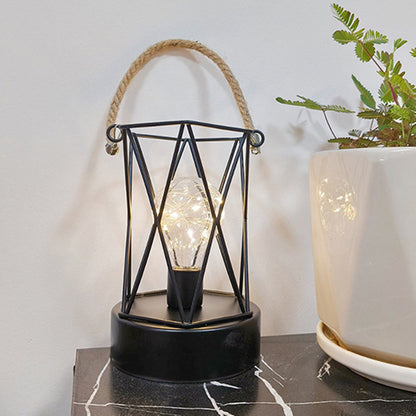 Moderne Minimalistische Vertikal Gestreifte Quadrat Runde Eisen LED Tischlampe Für Das Wohnzimmer