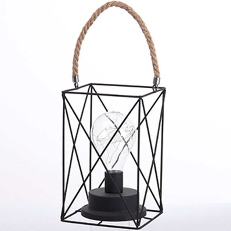 Moderne Minimalistische Vertikal Gestreifte Quadrat Runde Eisen LED Tischlampe Für Das Wohnzimmer