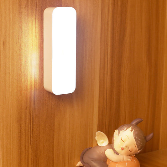 Moderne minimalistische wiederaufladbare magnetische Saugnapf Kunststoffstreifen rechteckige LED-Wandlampe Nachtlicht zum Lernen