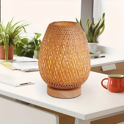 Bambus Schreibtischlampe mit USB-Stromversorgung Nachhaltiges und energieeffizientes Design