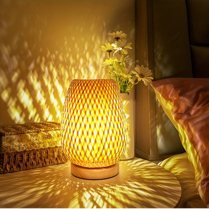 Bambus Schreibtischlampe mit USB-Stromversorgung Nachhaltiges und energieeffizientes Design