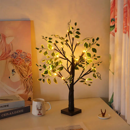 Magische BrightTree Tischlampe Elegantes Baumdesign mit warmem LED-Licht