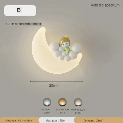 Wandleuchte Mond | Sanfte Beleuchtung | Hochwertig - Noram