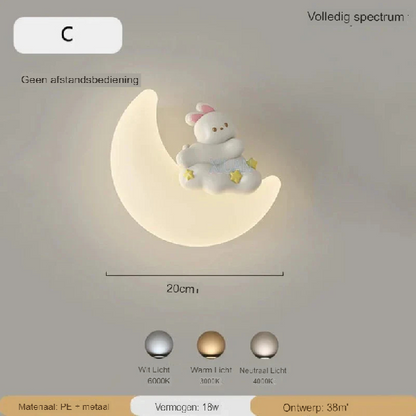 Wandleuchte Mond | Sanfte Beleuchtung | Hochwertig - Noram