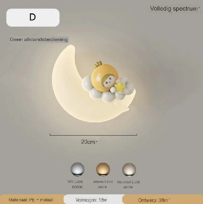 Wandleuchte Mond | Sanfte Beleuchtung | Hochwertig - Noram