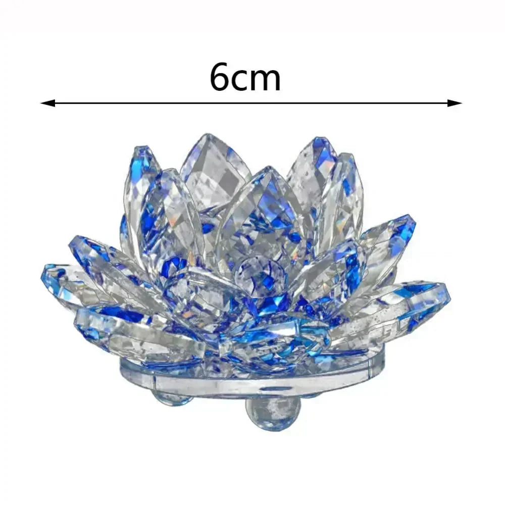 Kristall Lotusblume Figurine Home Hochzeitsdekoration Glas Kunst Sammlung Papiergewicht Büro Tischornamente Souvenir Geschenke
