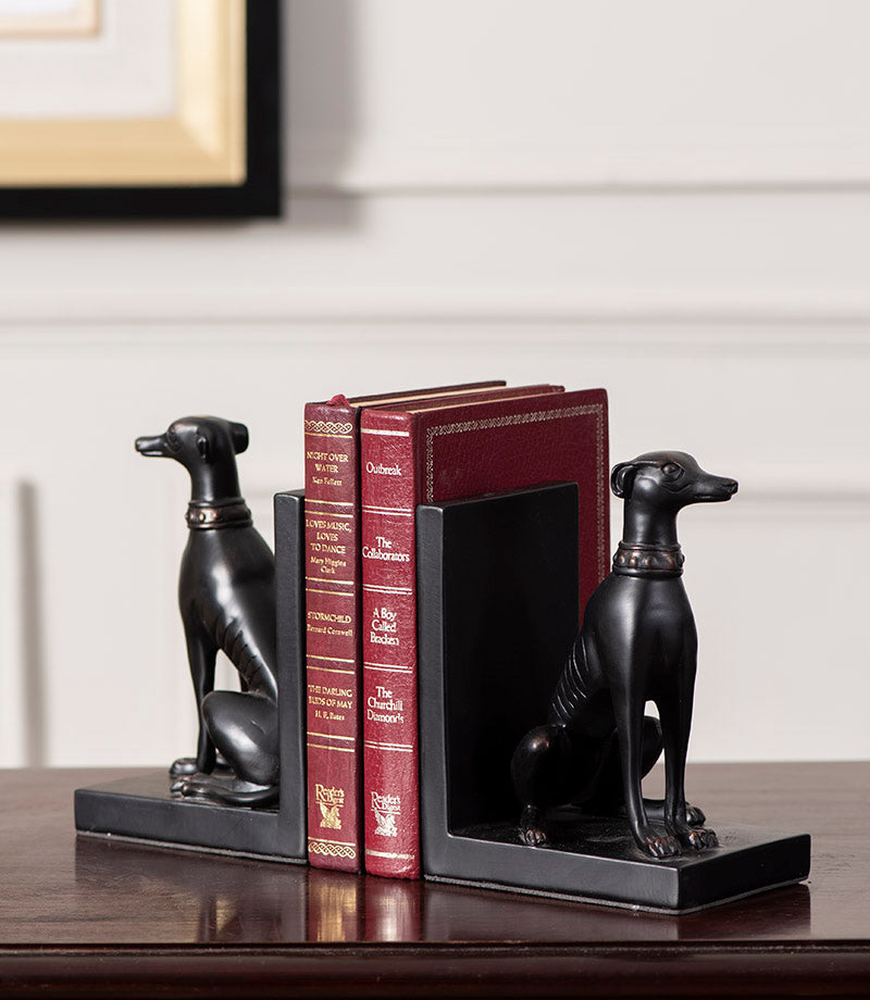 Wachhund Buchstützen-Set - Schwarz