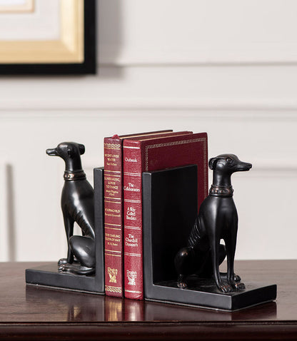 Wachhund Buchstützen-Set - Schwarz
