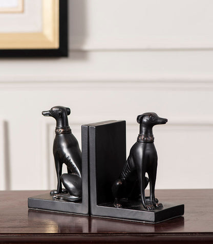 Wachhund Buchstützen-Set - Schwarz