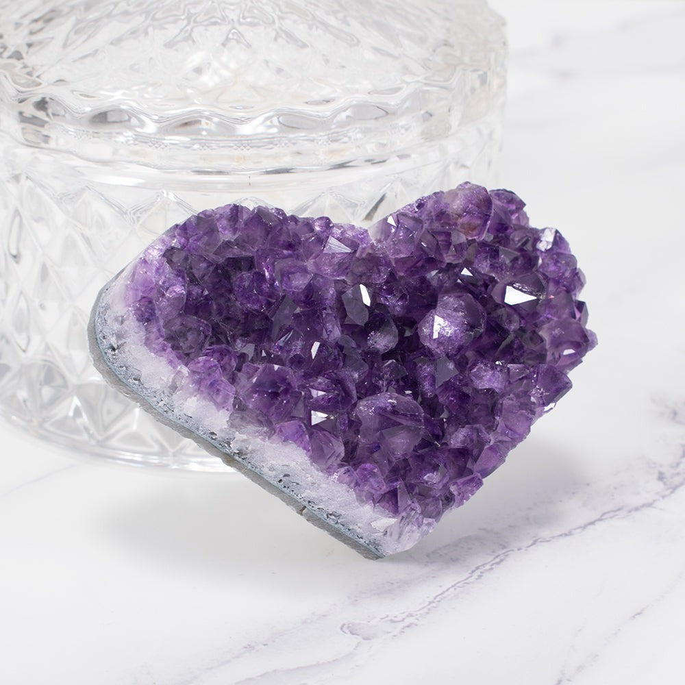 Amethyst-Cluster-Herz