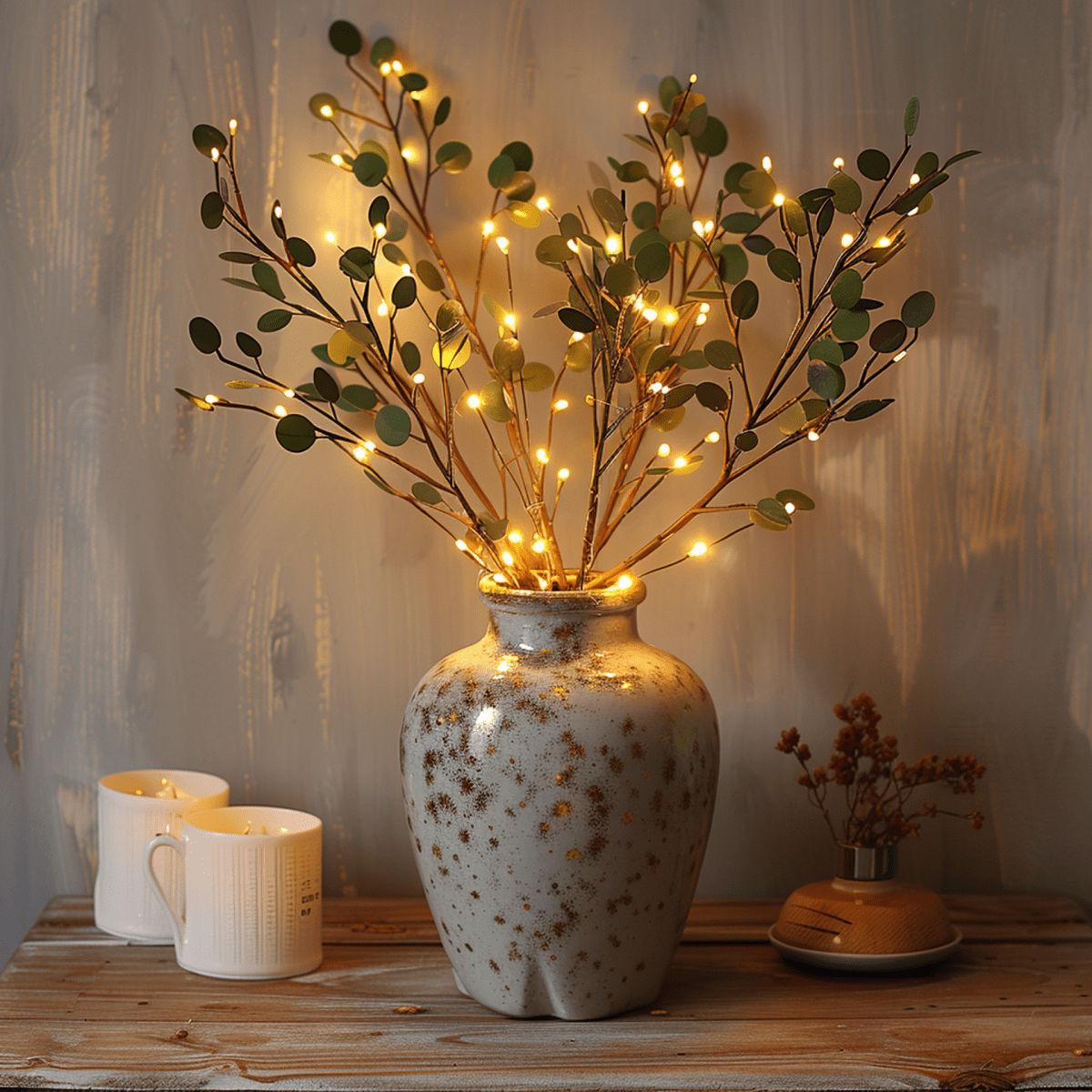 Flexible LED Zweiglampe mit warmem Lichtton
