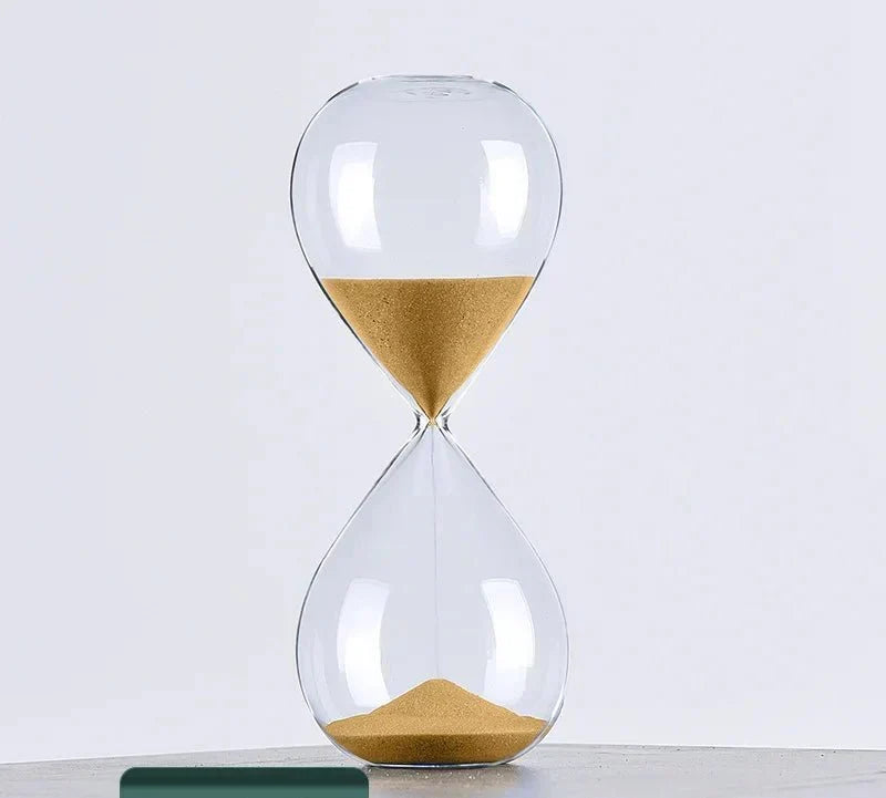Glas Sanduhr | Stilvolle Dekoration mit 5/10/30/60 Minuten Anzeige