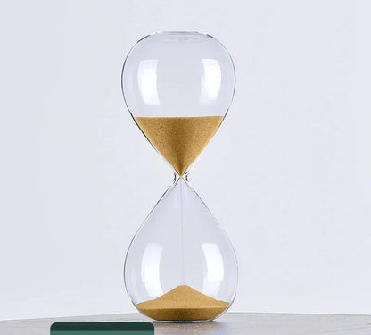 Glas Sanduhr | Stilvolle Dekoration mit 5/10/30/60 Minuten Anzeige