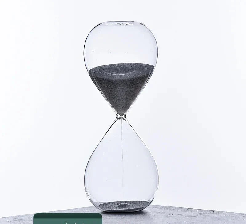 Glas Sanduhr | Stilvolle Dekoration mit 5/10/30/60 Minuten Anzeige