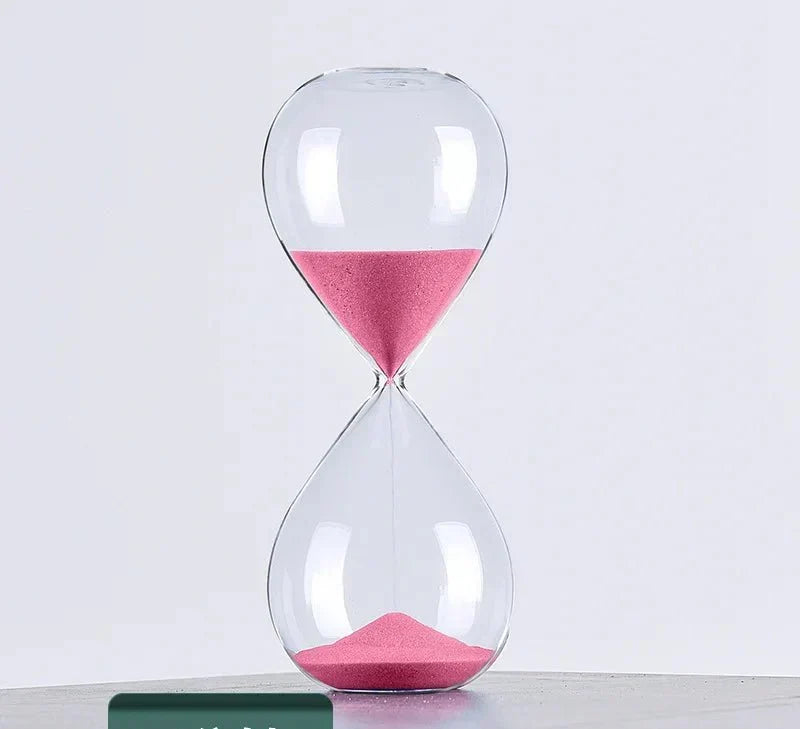 Glas Sanduhr | Stilvolle Dekoration mit 5/10/30/60 Minuten Anzeige