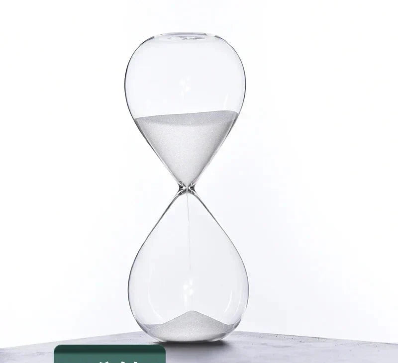 Glas Sanduhr | Stilvolle Dekoration mit 5/10/30/60 Minuten Anzeige