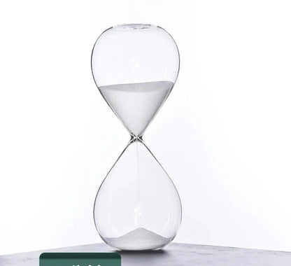 Glas Sanduhr | Stilvolle Dekoration mit 5/10/30/60 Minuten Anzeige