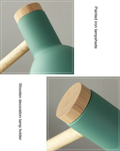 NordicGlow | Skandinavische Holz Schreibtischlampe