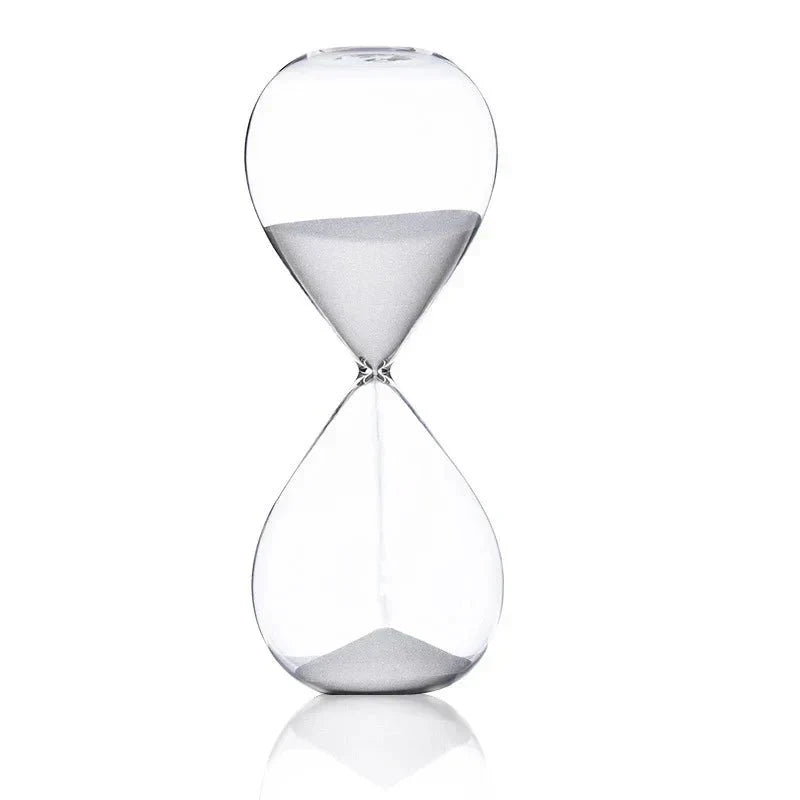 Glas Sanduhr | Stilvolle Dekoration mit 5/10/30/60 Minuten Anzeige