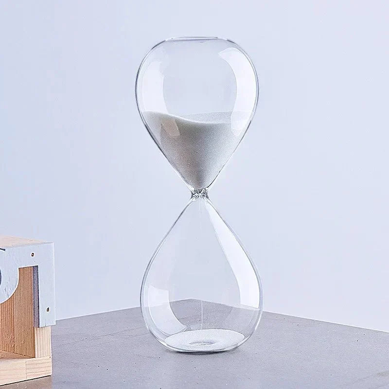 Glas Sanduhr | Stilvolle Dekoration mit 5/10/30/60 Minuten Anzeige