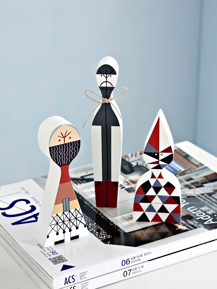 Heimdekoration Wohnzimmer Kawaii Accessoires Skulpturen & Figuren Charakterformen Süß Holz Handgemacht Europa Haushaltsgegenstände