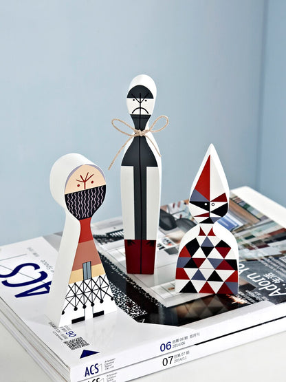 Heimdekoration Wohnzimmer Kawaii Accessoires Skulpturen & Figuren Charakterformen Süß Holz Handgemacht Europa Haushaltsgegenstände