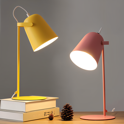 Macaron Tischlampe - Nordische Gelbe Schreibtischlampe - Verstellbare Lampe