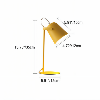 Macaron Tischlampe - Nordische Gelbe Schreibtischlampe - Verstellbare Lampe
