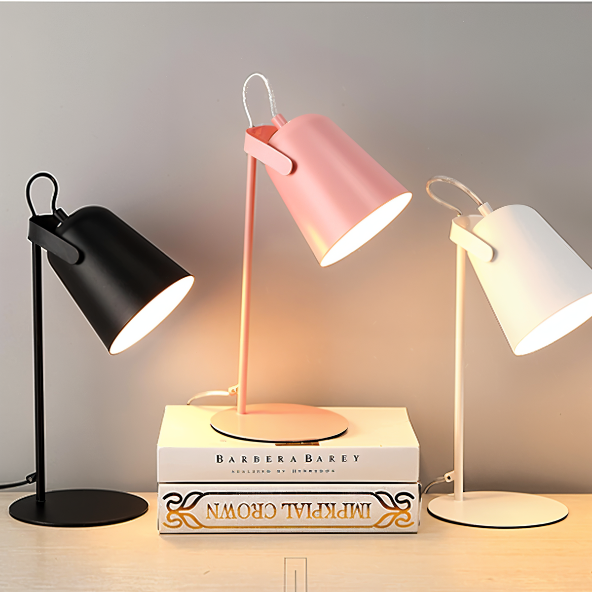 Macaron Tischlampe - Nordische Gelbe Schreibtischlampe - Verstellbare Lampe