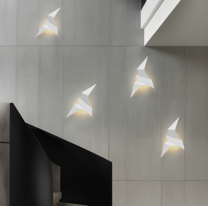 OriTori Wandlampe - Geometrische Origami-Vogel-Wandlampe - Japanisches Stil Wandlampe Design
