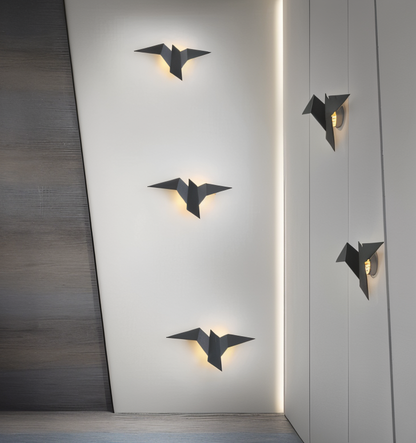 OriTori Wandlampe - Geometrische Origami-Vogel-Wandlampe - Japanisches Stil Wandlampe Design