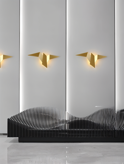 OriTori Wandlampe - Geometrische Origami-Vogel-Wandlampe - Japanisches Stil Wandlampe Design