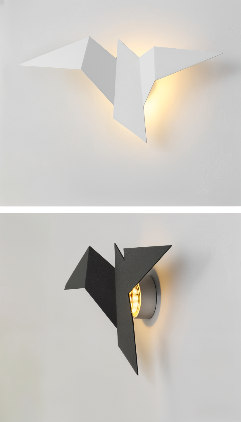 OriTori Wandlampe - Geometrische Origami-Vogel-Wandlampe - Japanisches Stil Wandlampe Design