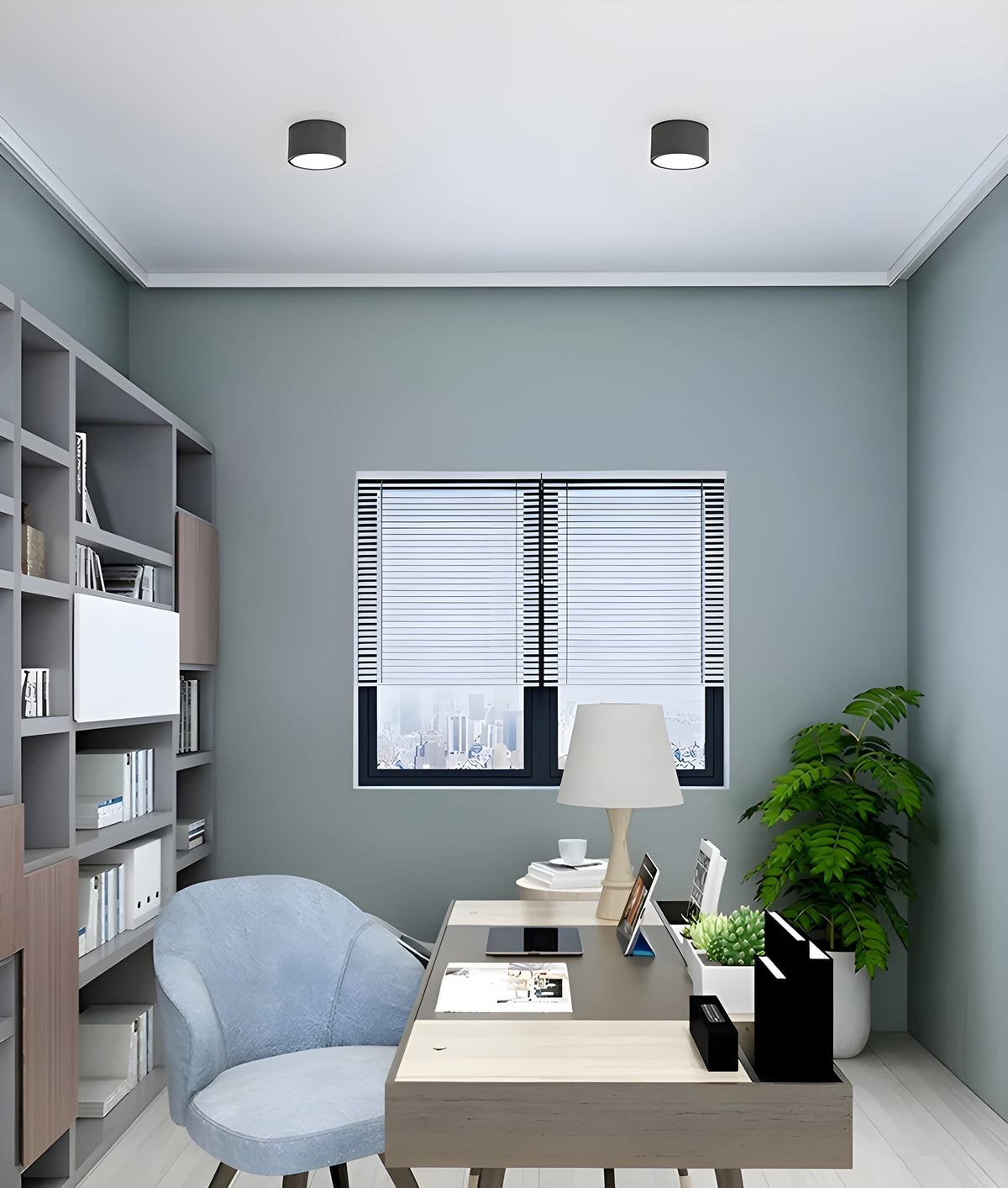 LED-Deckenleuchte in zylindrischer Form – Warmes Licht im Vintage-Industriedesign | Mit dekorativem Holzelement
